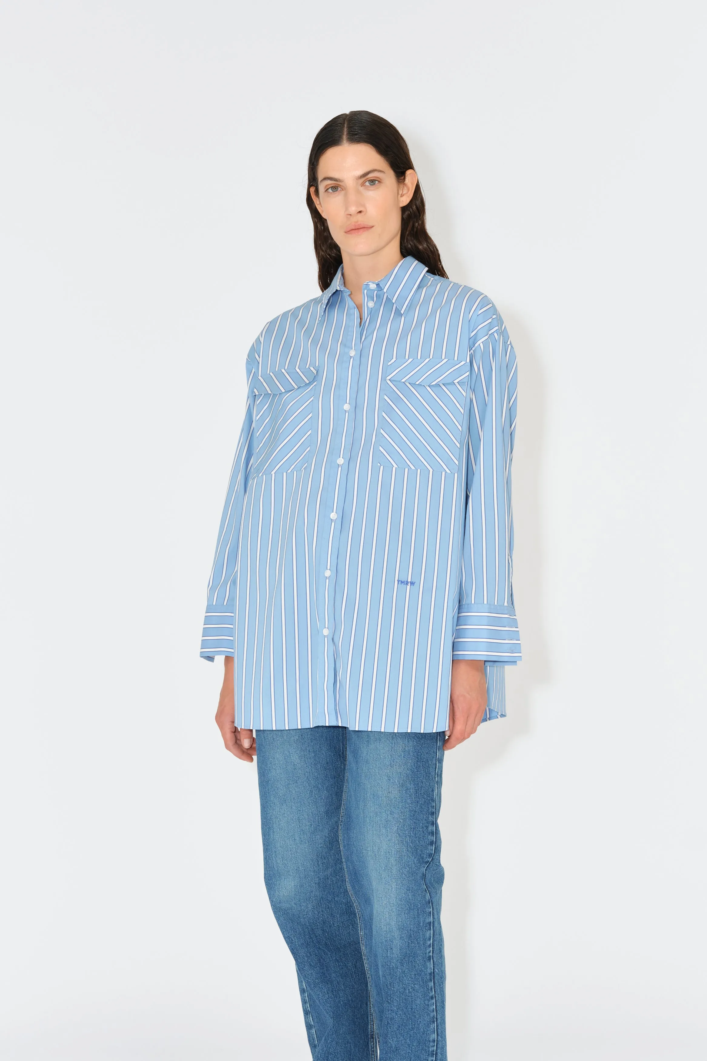 TMRW Gerber Oversize Shirt - Malibu Stripe