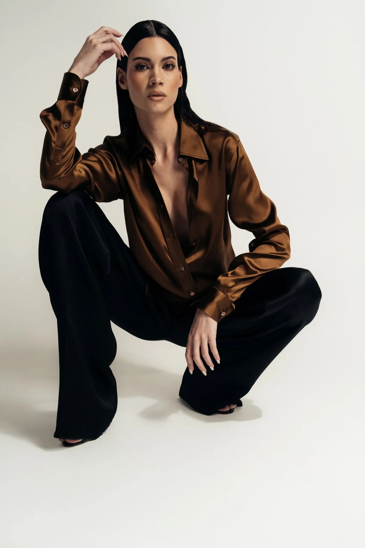 TOM FORD | FLUID CHARMEUSE SILK SHIRT