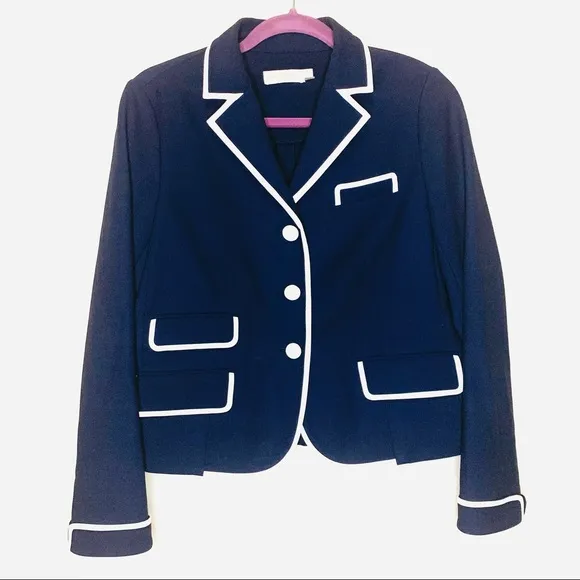 Tory Burch Nautical Blazer, Carrie Navy Resort