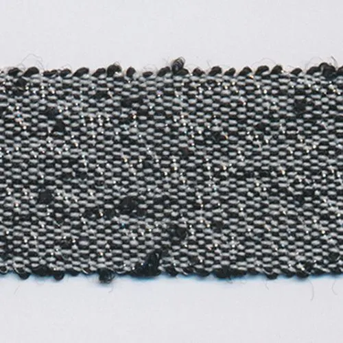 Tweed Metallic Ribbon #49 Charcoal