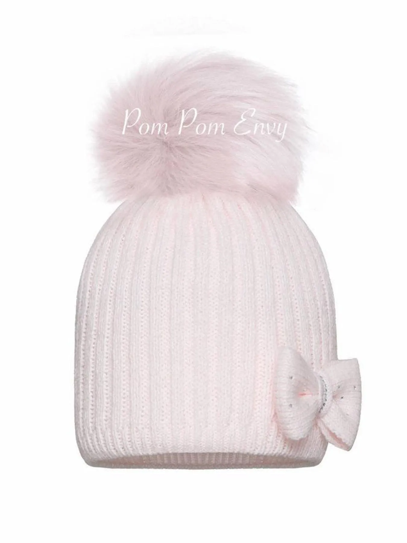 Twinkle Bow Pom Pom Hat - 2 Colours