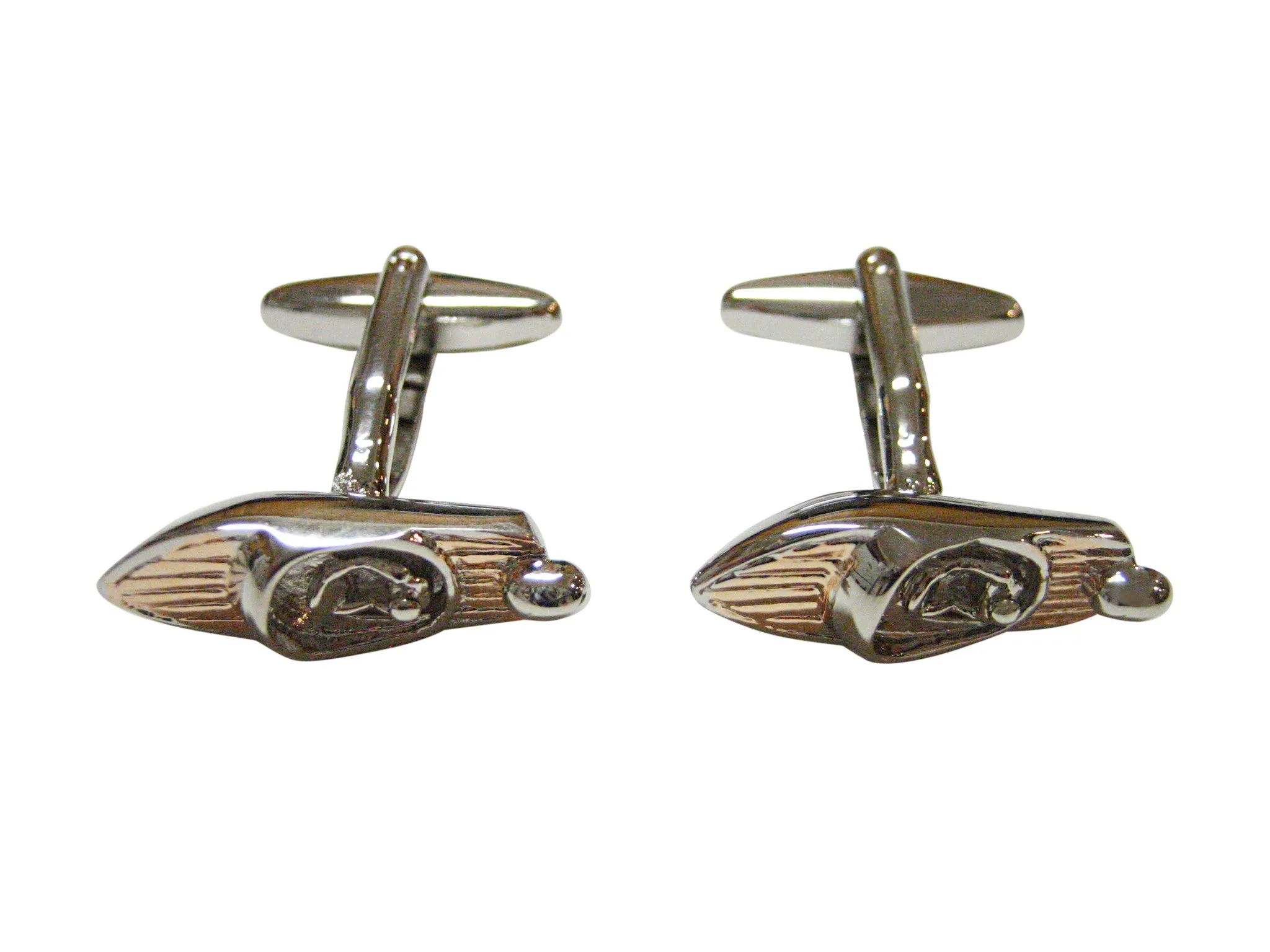 Two Toned Nautical Speedboat Cufflinks