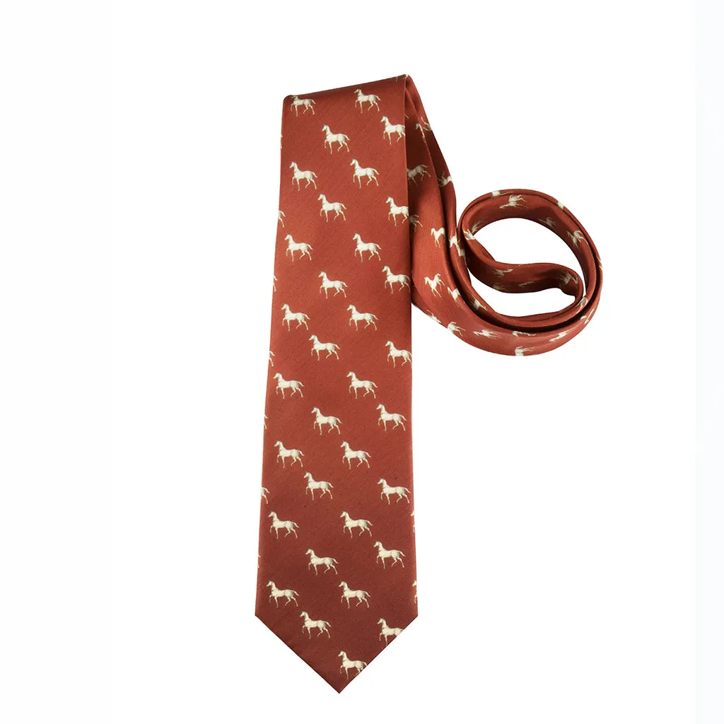 Van Gogh Equestrian Burgundy Tie