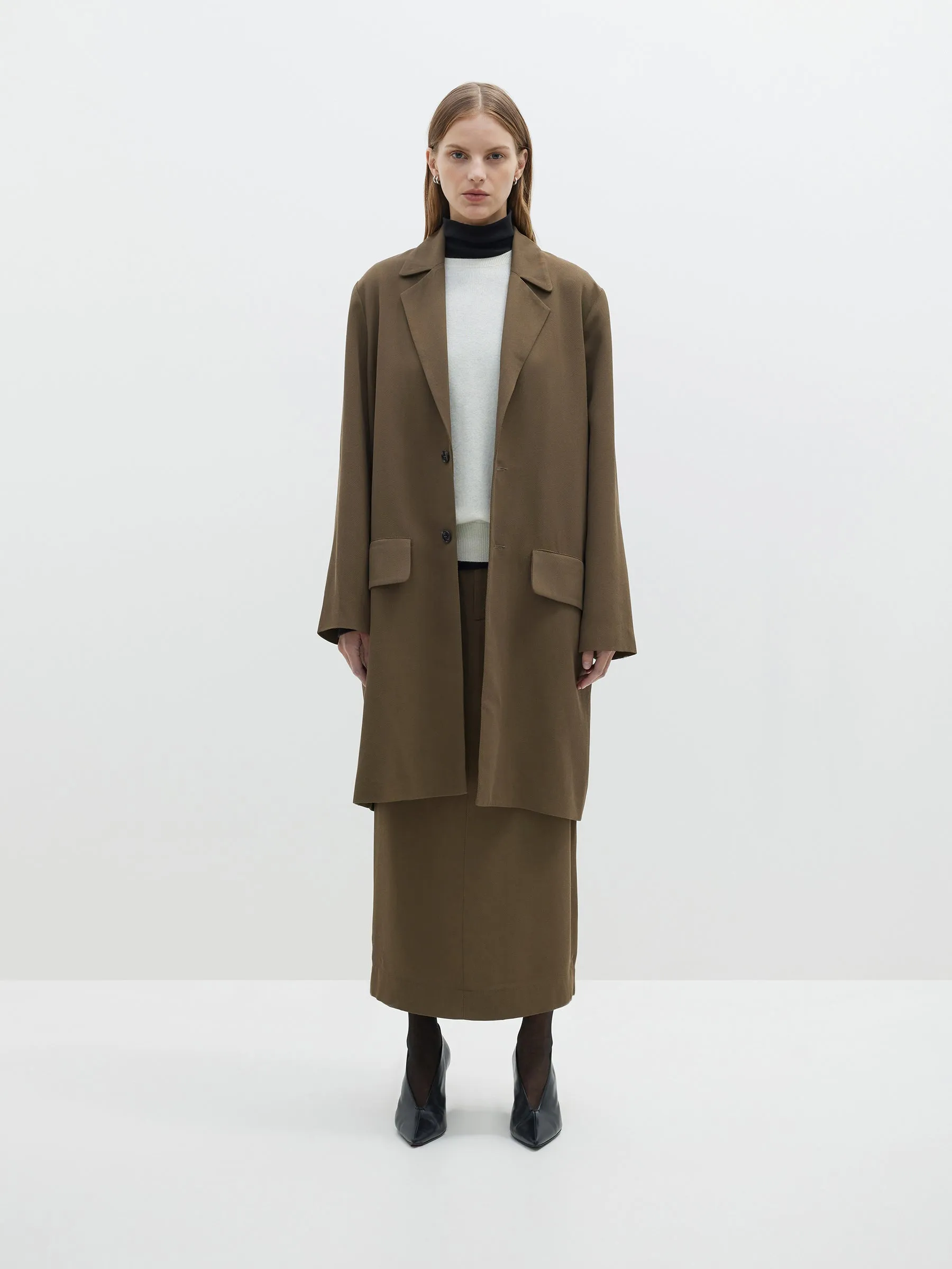 Viscose Twill Travel Trench