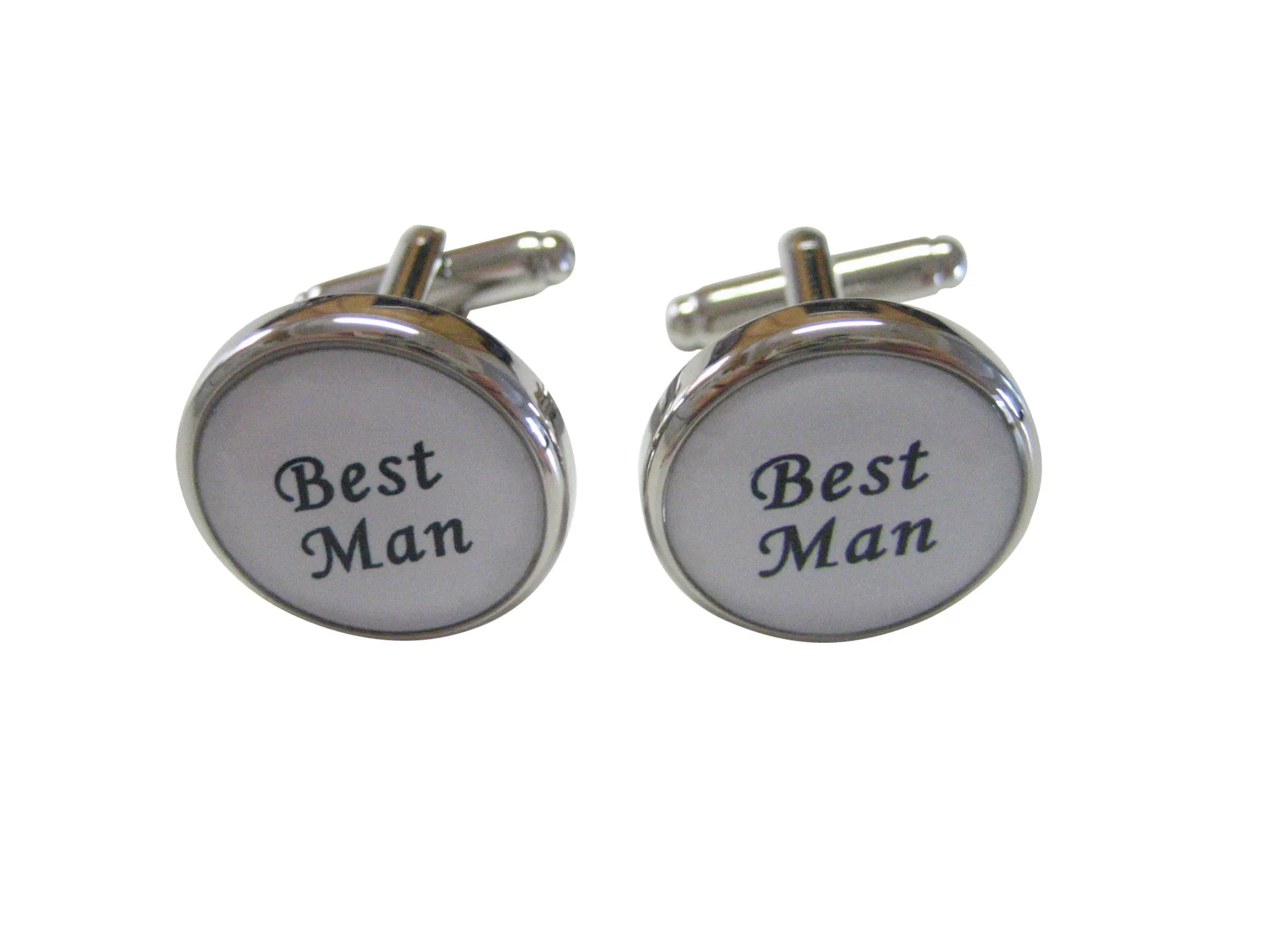 Wedding Best Man Circle Cufflinks