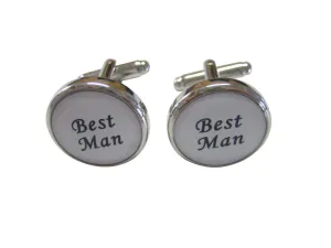 Wedding Best Man Circle Cufflinks