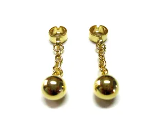 Wedding Golden Ball and Chain Cufflinks