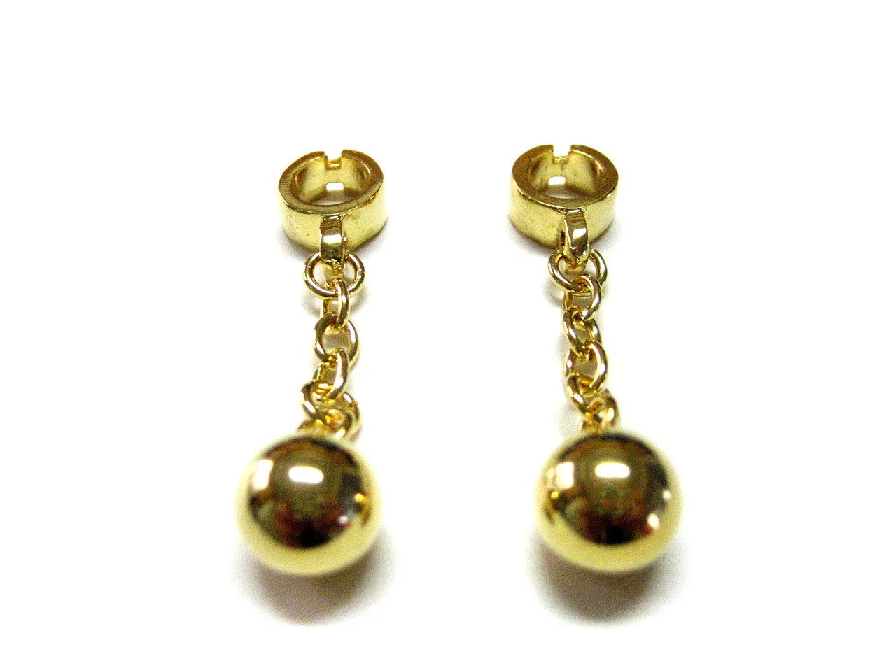 Wedding Golden Ball and Chain Cufflinks