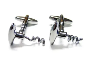 Wine Cork Screw Cufflinks