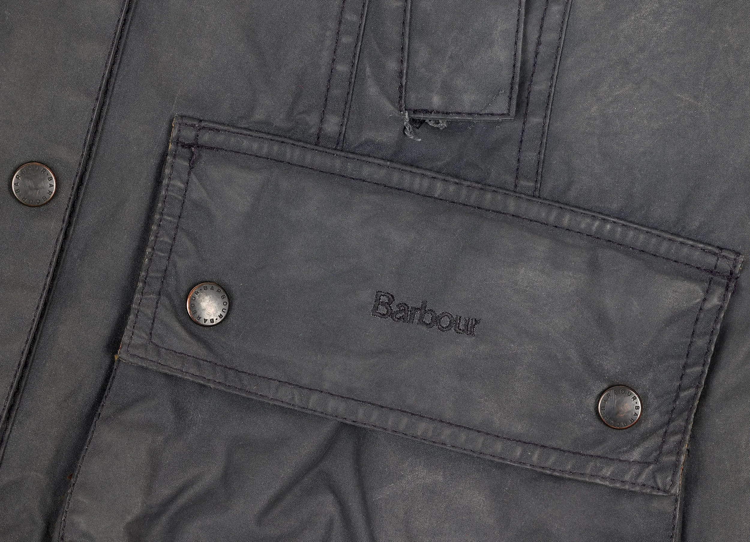 Womens Barbour Beadnell Wax Jacket Coat - Blue - Womens S