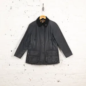 Womens Barbour Beadnell Wax Jacket Coat - Blue - Womens S