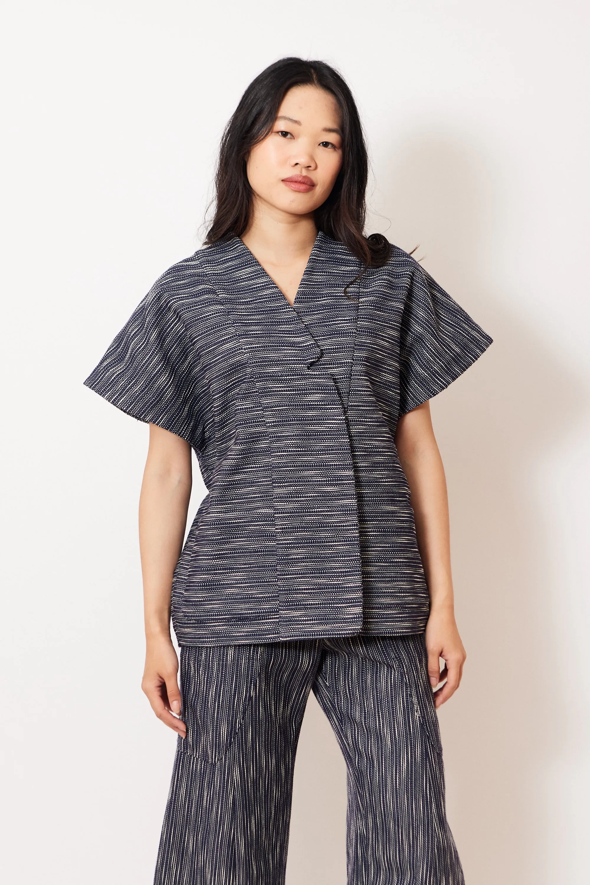 Zero   Maria Cornejo Saban Cotton Tweed Waistcoat