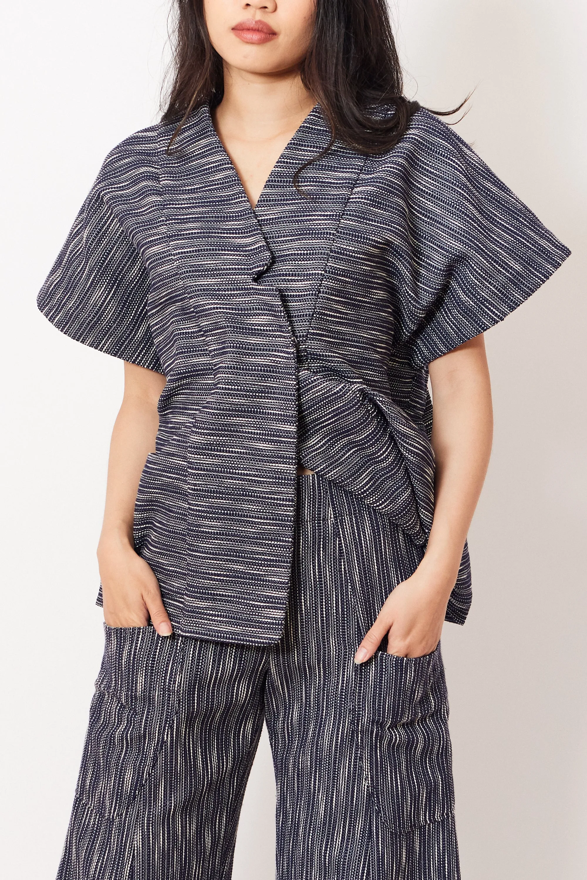 Zero   Maria Cornejo Saban Cotton Tweed Waistcoat